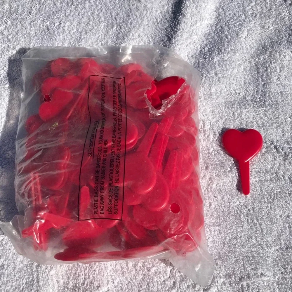 Decopac Valentine’s Day Red Hearts cupcake Topper pics 12 piece lot